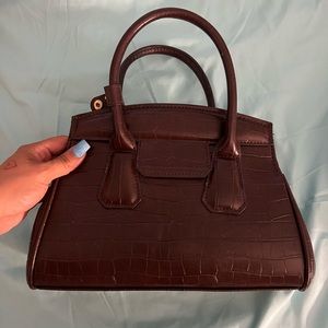 Zara croc leather tote bag
